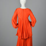 1970s Orange Palazzo Pant Set