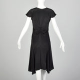 Small Balenciaga Dress Slinky Silk Bias Cut Black Dress