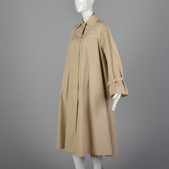 OSFM Diane Von Furstenberg 1970s Tan Trench Coat