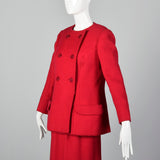 1960s Raspberry Wool Skirt Suit