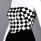 1980s Victor Costa Black Velvet Cocktail Dress with Bolero Jacket