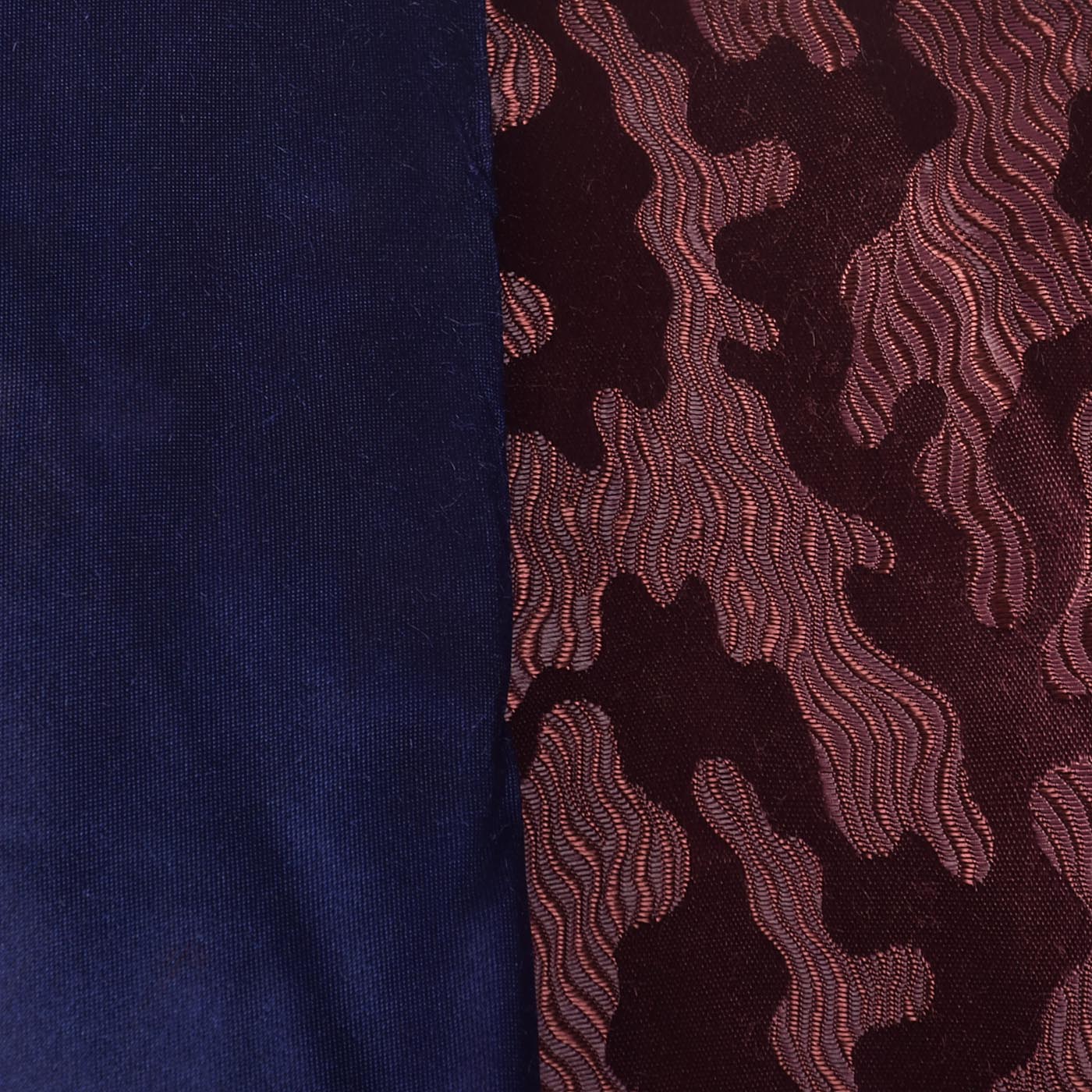 1940s Mens Burgundy Robe with Ameoba Weave
