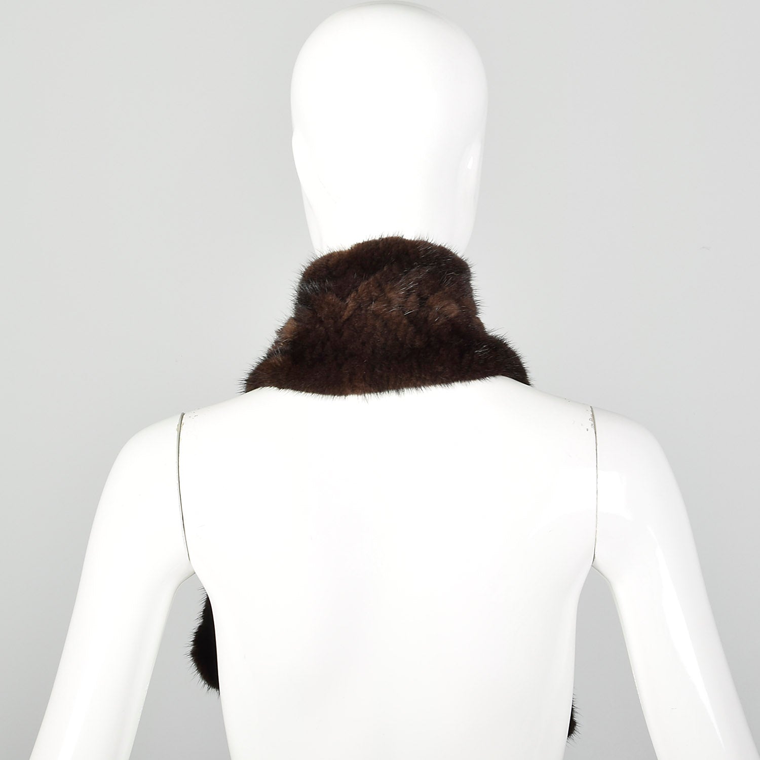 OSFM Brown Mink Fur Scarf