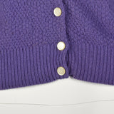 1950s Purple Embroidered Cardigan Sweater