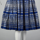 Small 1950s Semi Sheer Metallic Striped Dress