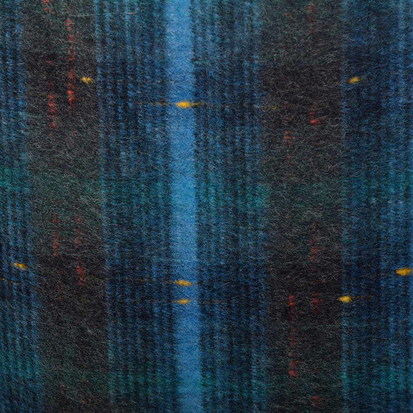 1950s Blue and Green Plaid Flannel Skirt