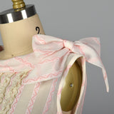 1950s Pink and White Sheer Day Dress