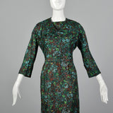 Large 1950s Silk Dress and Jacket Set