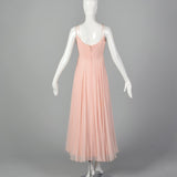 1970s Alfred Bosand Pink Silk Dress with Matching Jacket