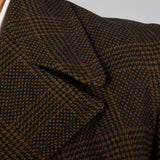 1970s Mens Brown Plaid Coat