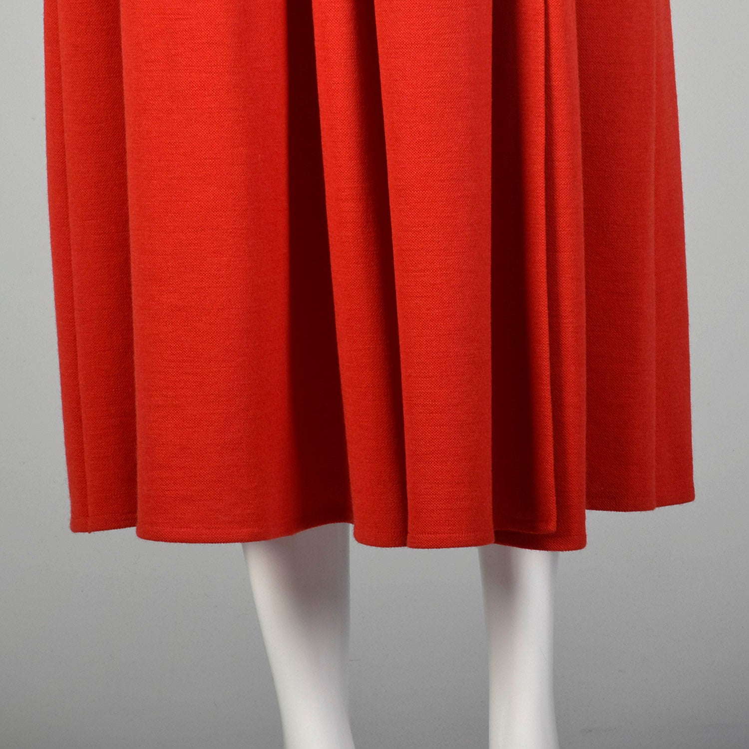 Small Sonia Rykiel 1980s Red Knit Pleated Skirt