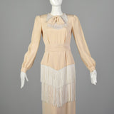 1969 André Laug for Audrey Hepburn Fringe Gown