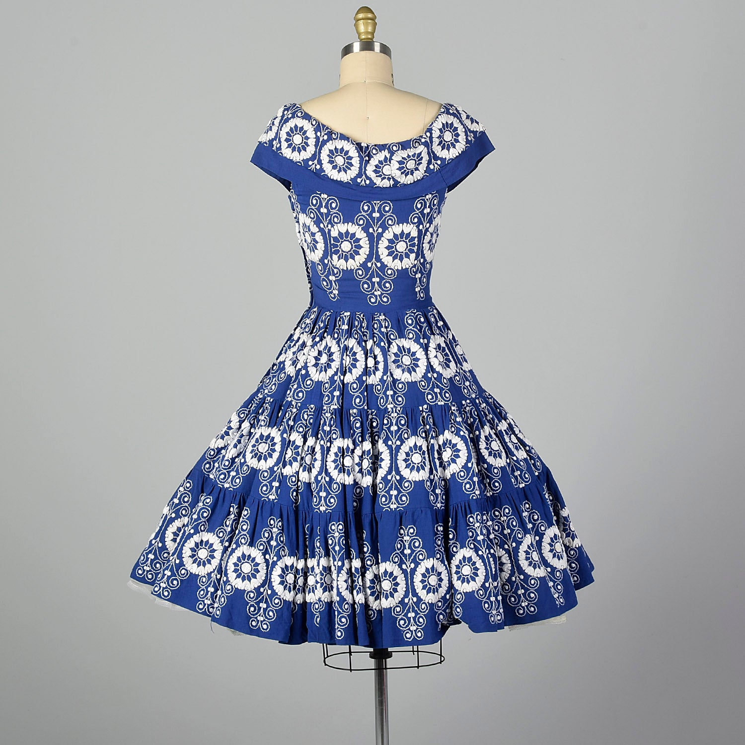 Unbranded 50s Blue Dress W/ Circle Skirt