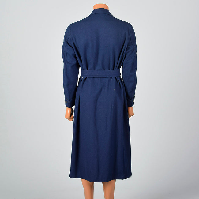 1950s Mens Pendleton Blue Wool Robe