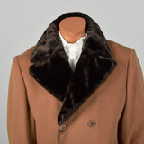 42 Large Men Tan Double Breasted Coat