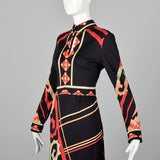 Medium 1970s Black Maxi Dress