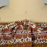 XL 1950s Novelty Print Cotton Day Dress Shirtwaist