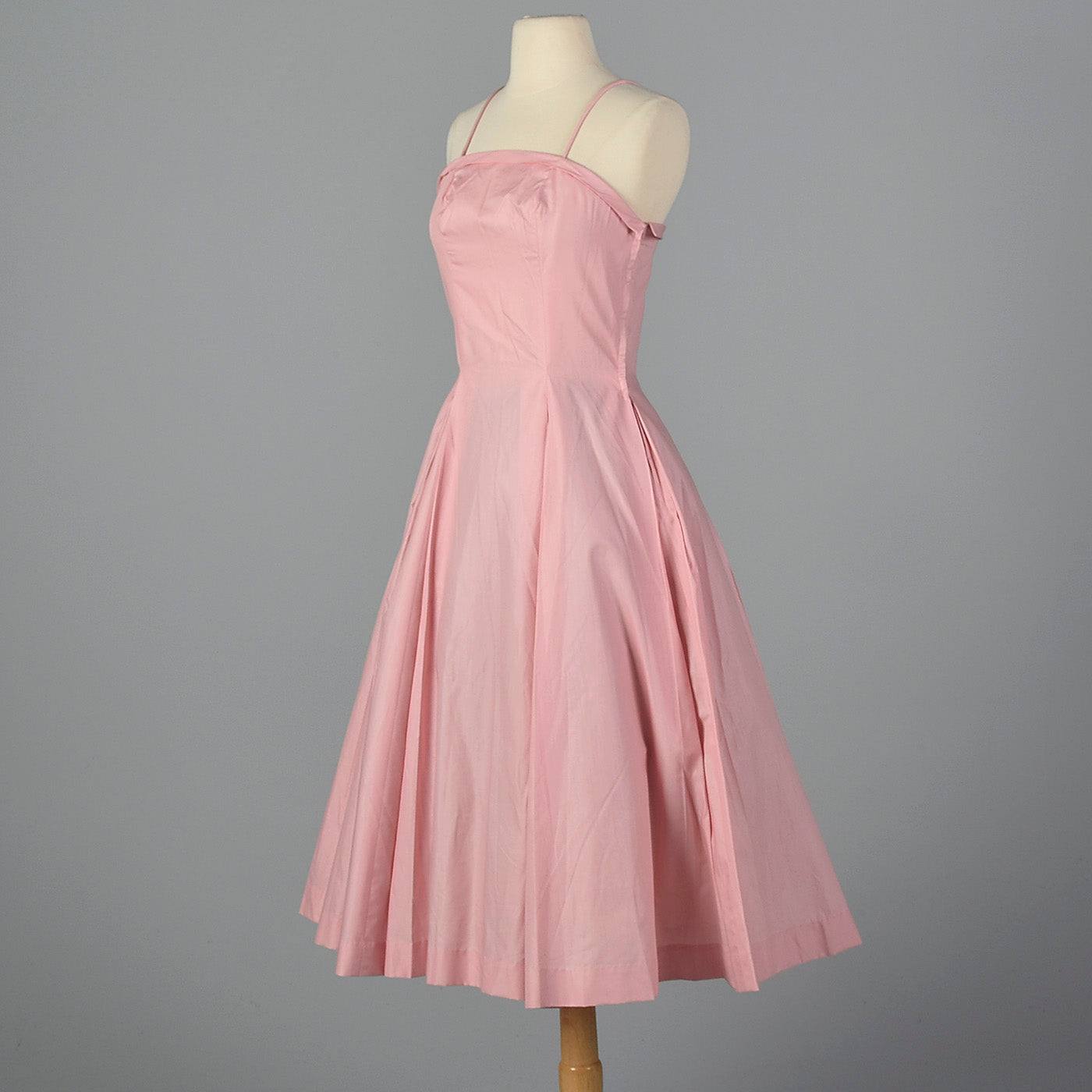 1950s Pink Party Dress with Full Skirt