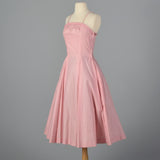 1950s Pink Party Dress with Full Skirt