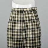 1960s Wool Plaid Cigarette Pants