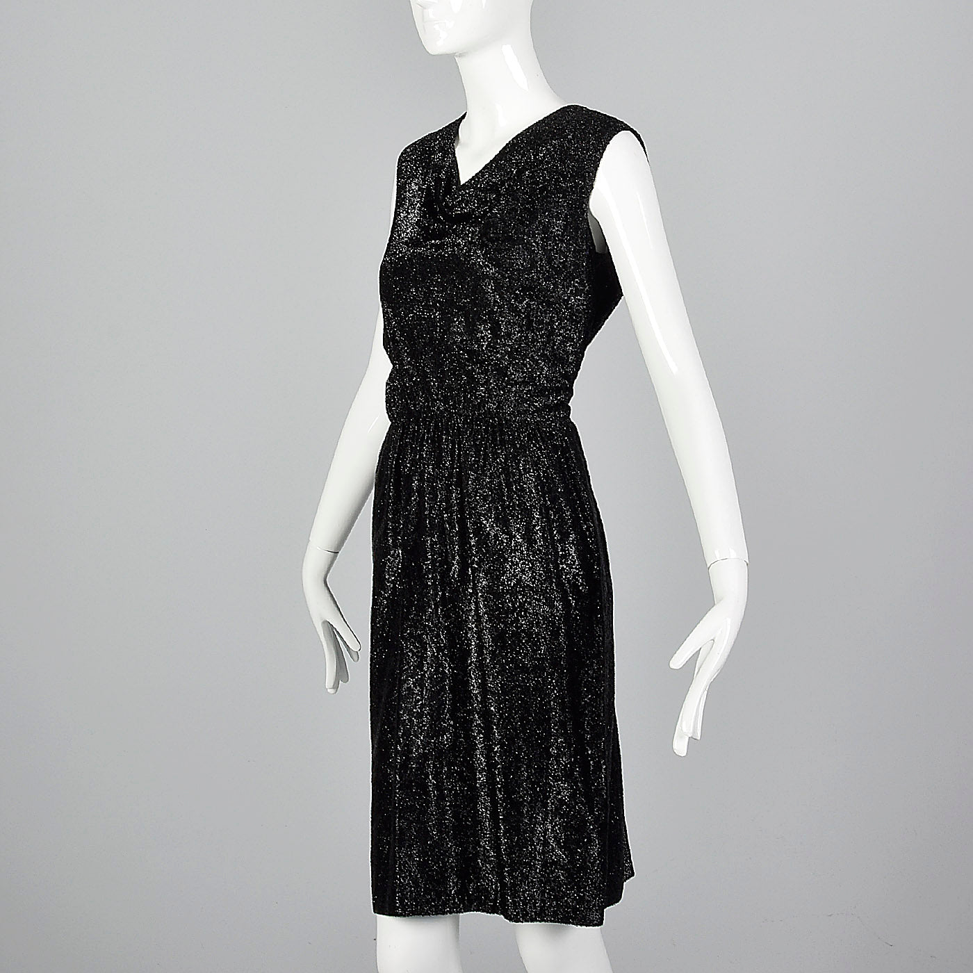 1960s Black Lurex Cocktail Dress from Marshall Field's 28 Shop