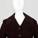 Medium Pierre Balmain 1970s Brown Velvet Skirt Suit