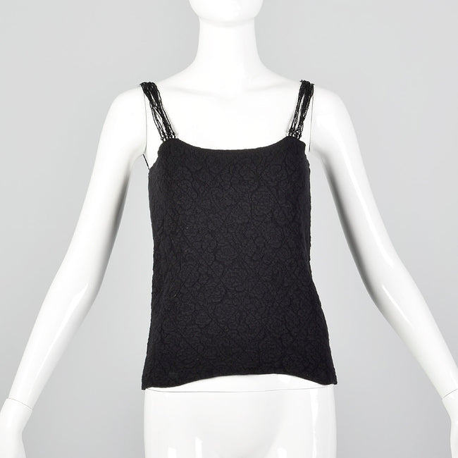 1990s Armani Collezioni Black Tank Top