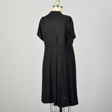3XL 1950s Little Black Dress Short Sleeve Plus Size Sheer Volup LBD