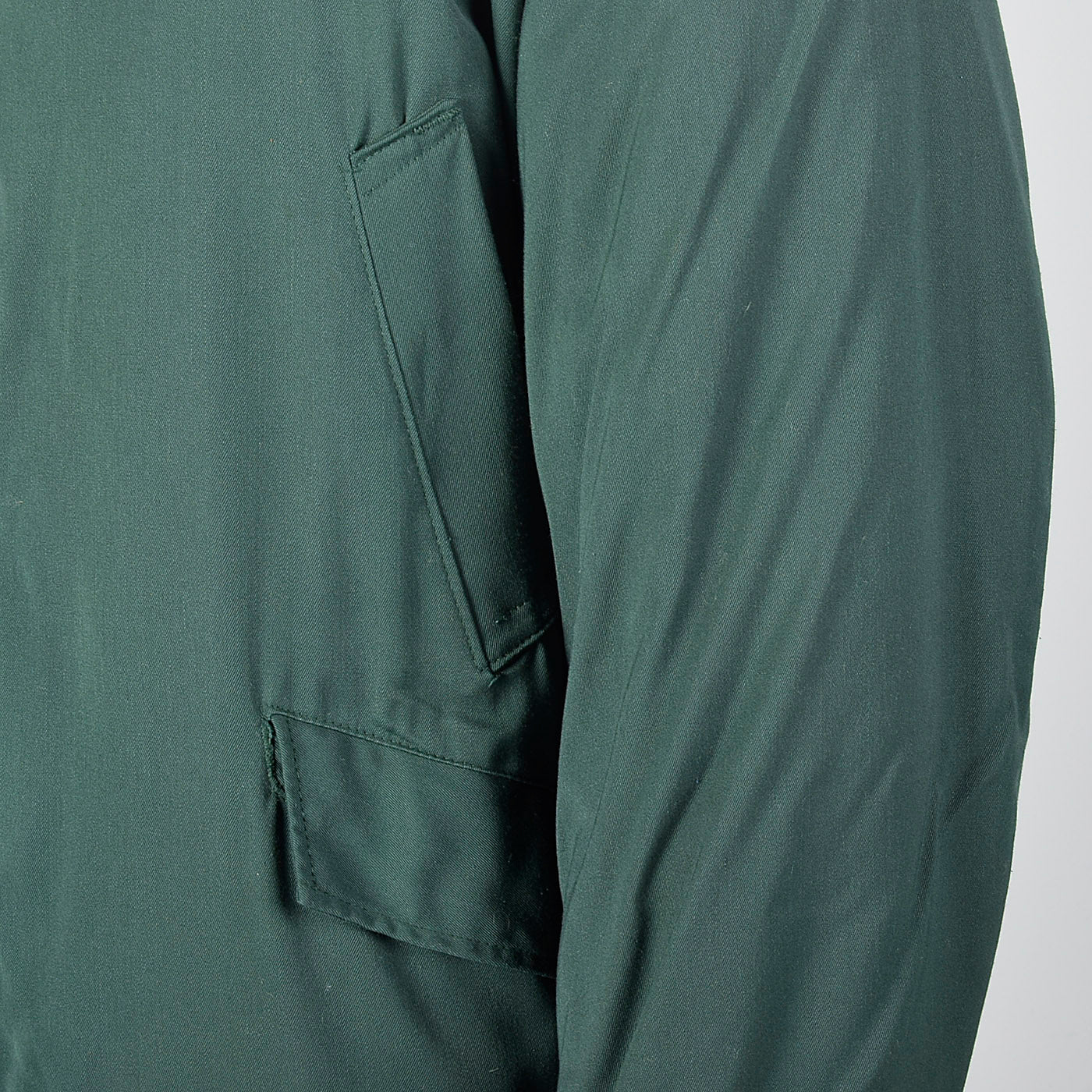 1960s Mens Green Gabardine Work Coat