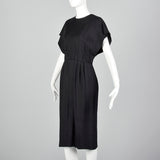 1960s Little Black Dress with Large Back Buttons
