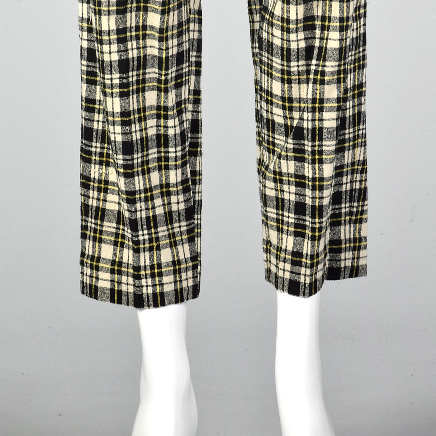 1960s Wool Plaid Cigarette Pants