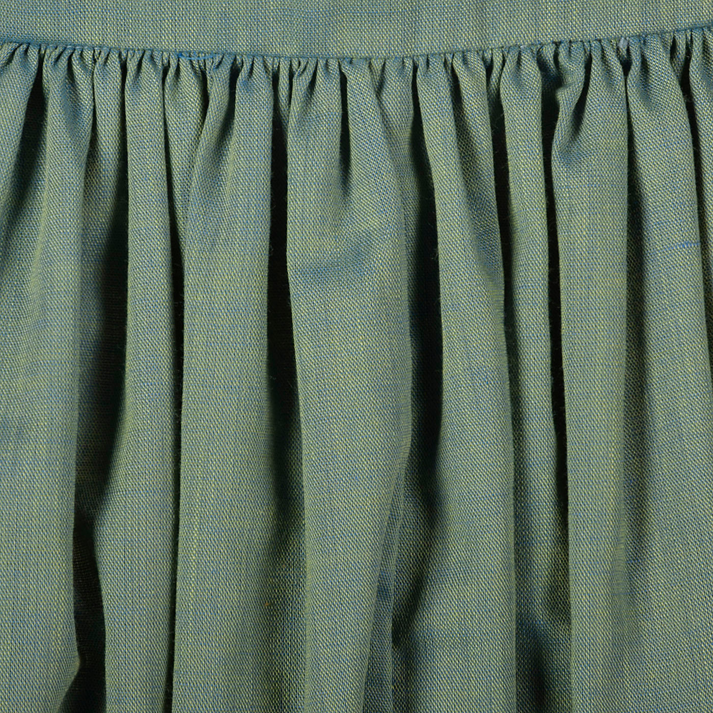 1960s Green and Blue Sharkskin Dress