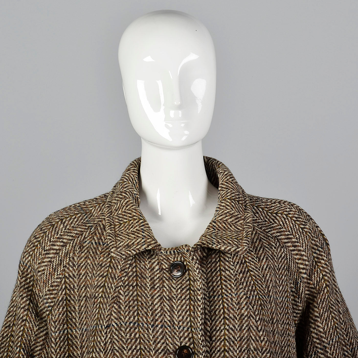 1980s Oversized Tweed Overcoat