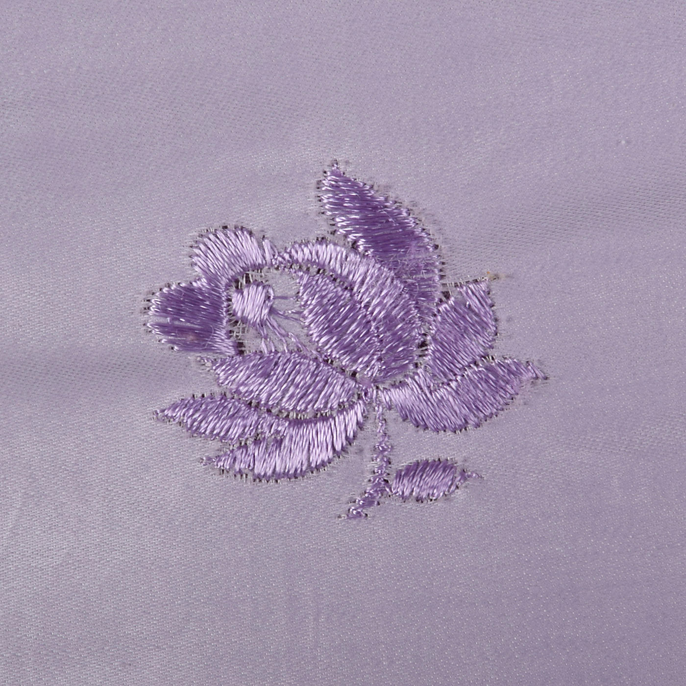 1950s Lavender Evening Dress with Floral Embroidery