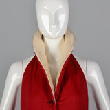 1970s Geoffrey Beene Red Wool Maxi Dress