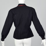 1950s Red and Navy Reversible Jacket with Pockets
