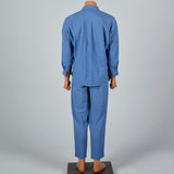 1990s Mens Issey Miyake Plantation Two Piece Chambray Suit