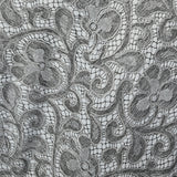 1950s Gray Cotton Lace Print Dress