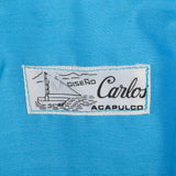 Deadstock 1950s Mens Cabana Set, Loop Collar Shirt & Matching Shorts