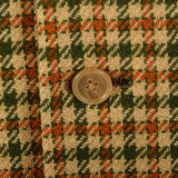 1960s Mens Green and Orange Check Jacket in Wool Tweed