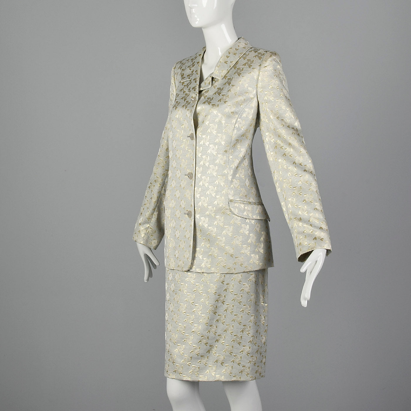 1990s Mary McFadden Collection Wedding Suit