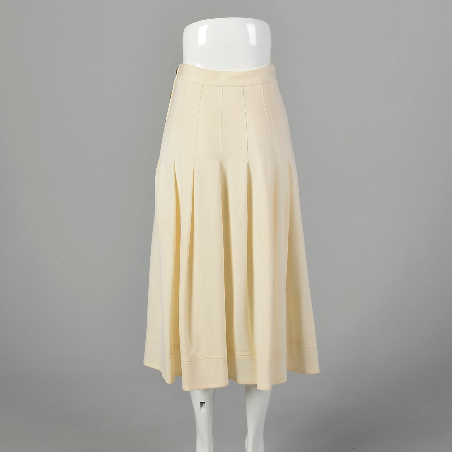 XS Sonia Rykiel 1990s Cream A-line Skirt