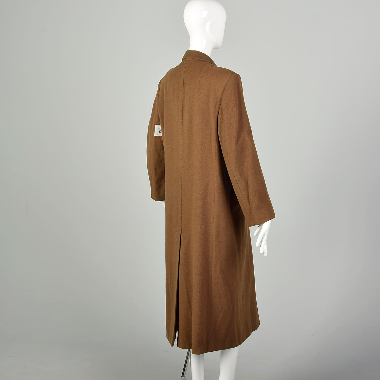 Large 1980s Coat Salko Austrian London Tirol Brown Wool Alpaca Double Breasted Winter Outerwear