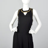 1990s Black Jumpsuit with Cut Out Back