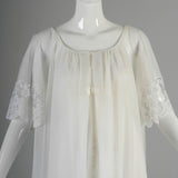 1960s White Nightgown and Peignoir Set