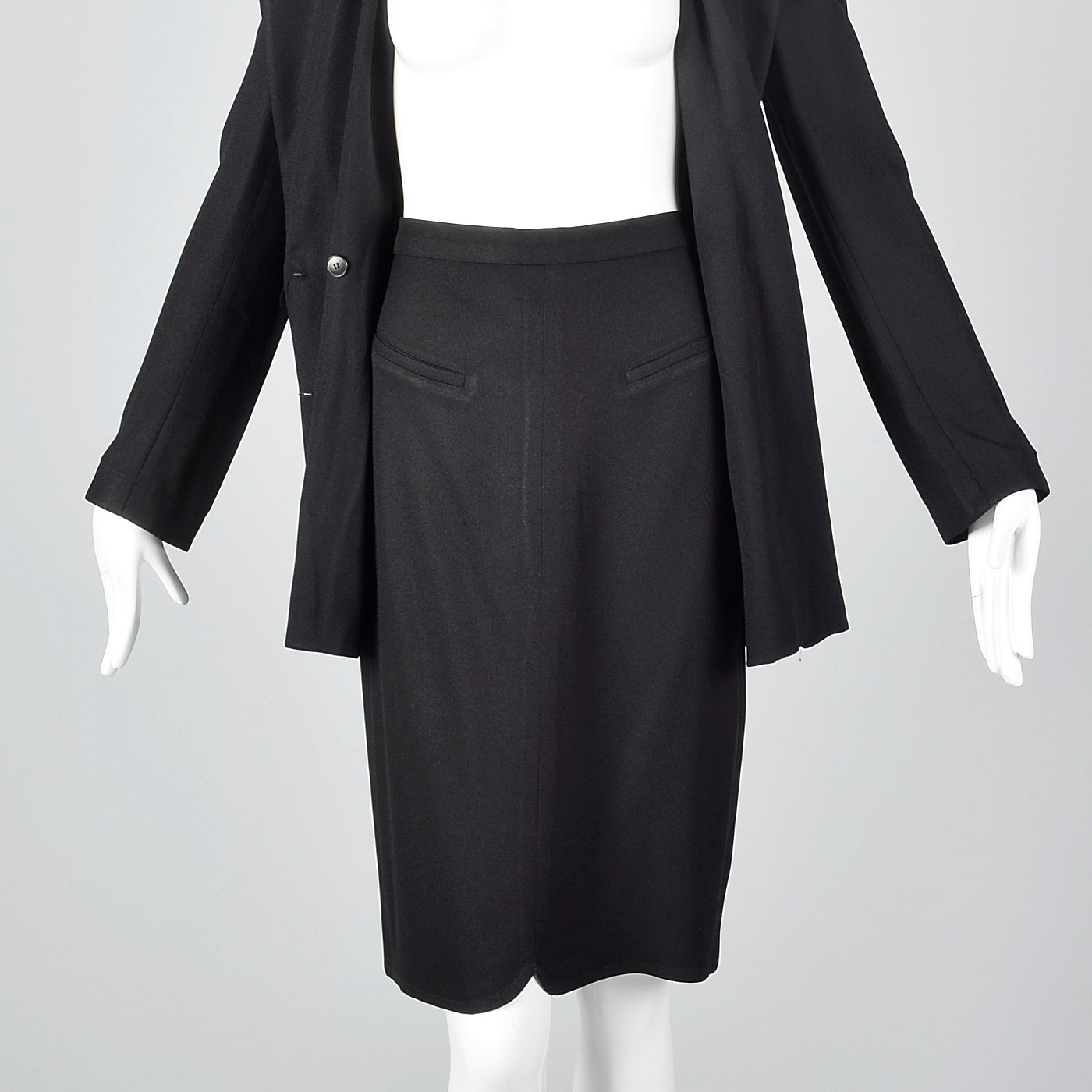 1990s Sonia Rykiel Black Skirt Suit