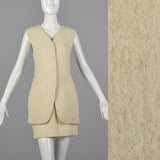 1970s Byblos High Waist Skirt and Tunic Vest Set