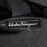 1980s Ferragamo Gray Sweater Dress with Signature Buttons