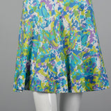 1960s Floral Day Dress with Dropped Waist