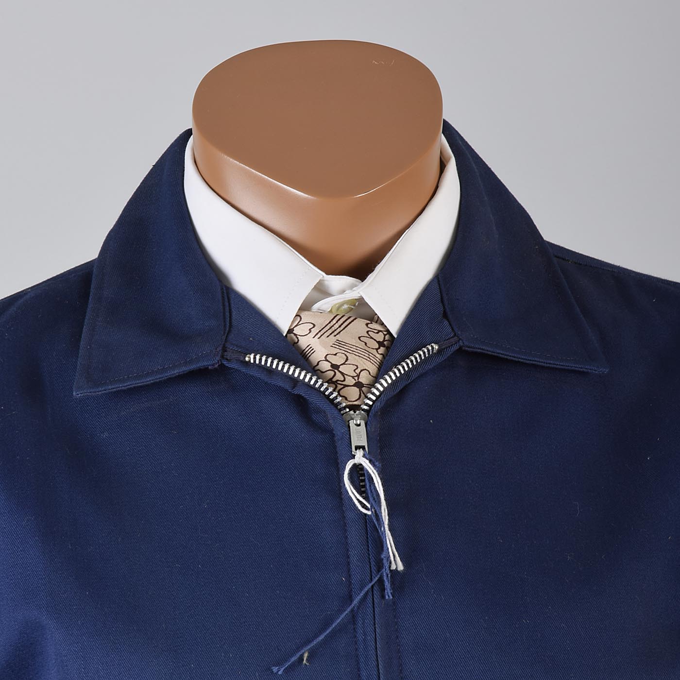 Deadstock 1950s Men's Big Yank Sanforized Blue Work Wear Zip Jacket
